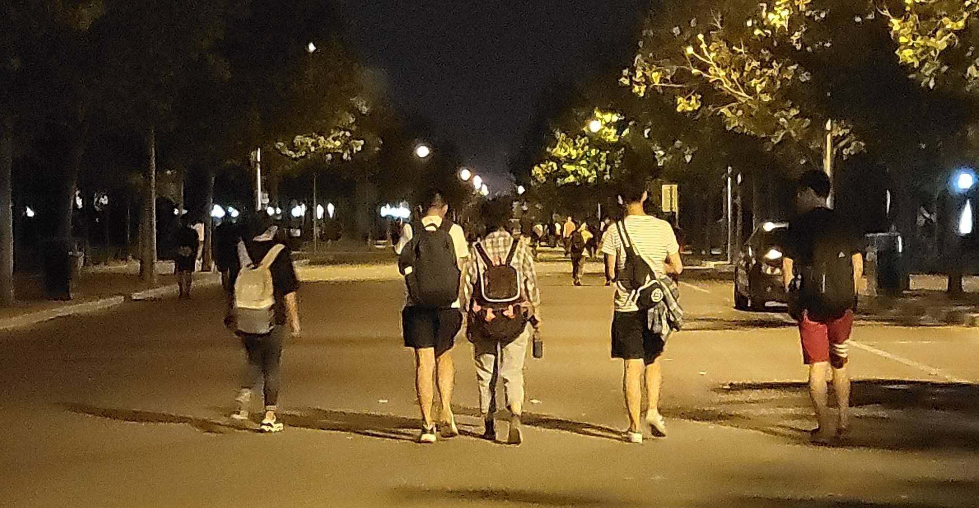 回图书馆路上